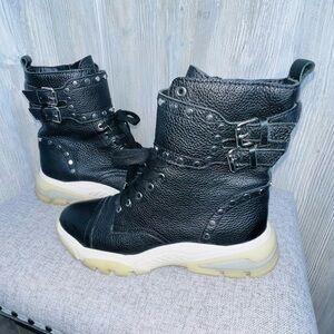 Sam Edelman Resnie Studded Sneaker Combat Boots